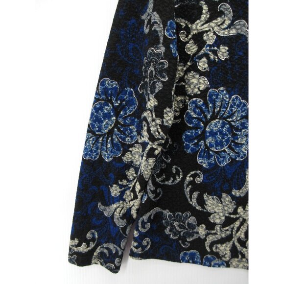 VINTAGE Laura Ashley Top Medium Petite Velvet Blouse Floral Pullover - Picture 3 of 10